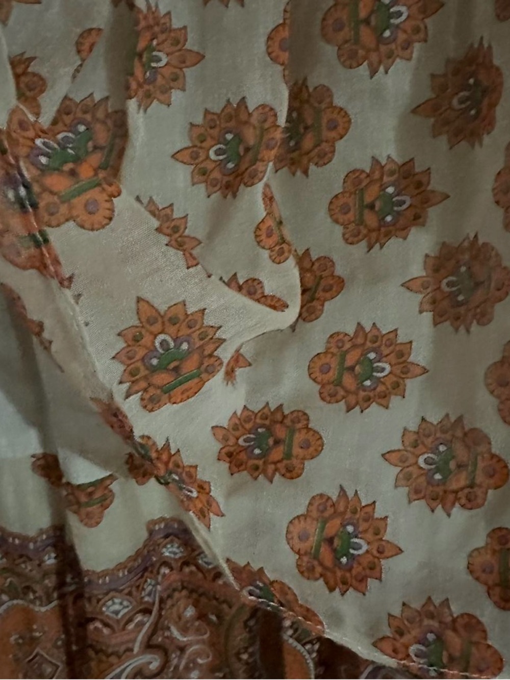 Vintage 1970s Paisley Printed Maxi Dress - Picture 2 of 5